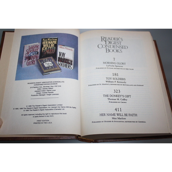 1989 Reader's Digest Condensed Books Morning Glory Toy Soldiers The Donkey's Gif - Picture 3 of 5